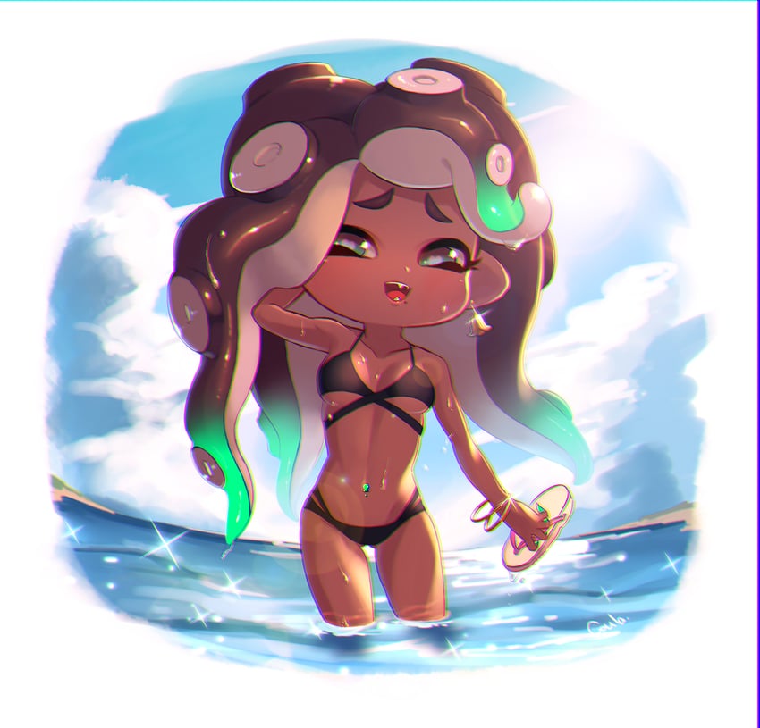 marina (splatoon and 1 more) drawn by coula_cat