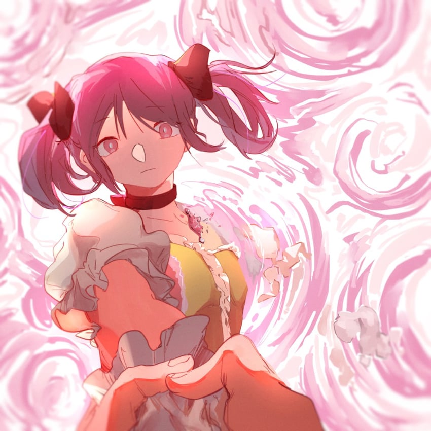 akemi homura and kaname madoka (mahou shoujo madoka magica) drawn by foroxy