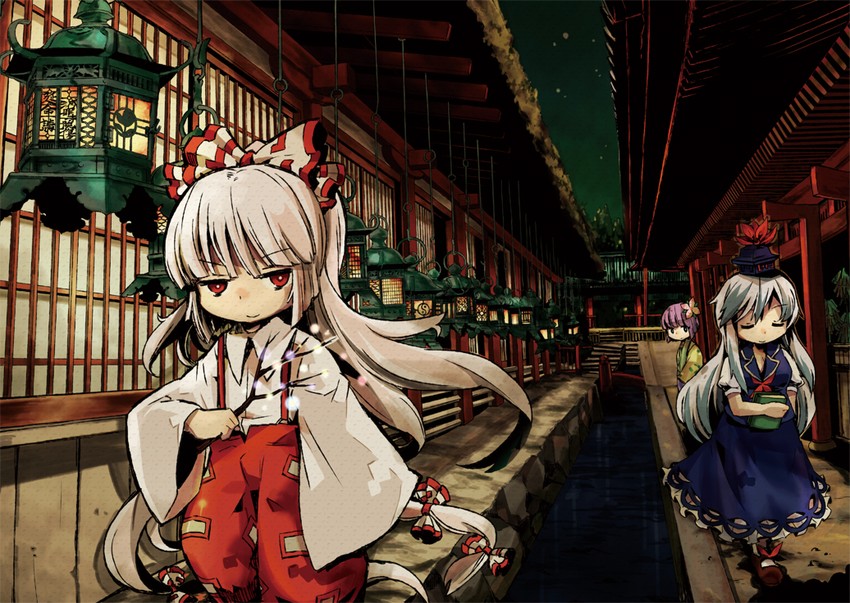 fujiwara no mokou, kamishirasawa keine, and hieda no akyuu (touhou) drawn by jiageya_(atojian_keikaku)