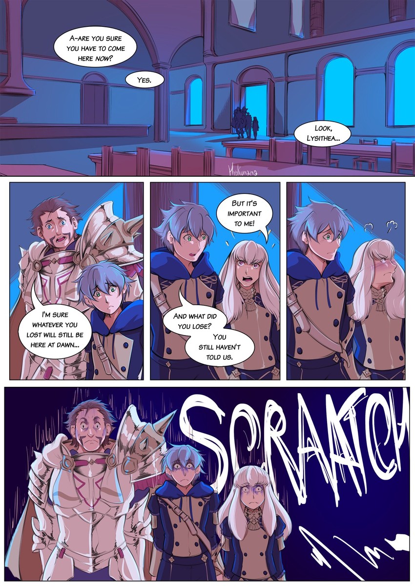 lysithea von ordelia, ashe ubert, and alois rangeld (fire emblem and 1 more) drawn by hyakunanaarts