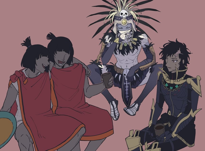 tezcatlipoca and izcalli (fate and 1 more) drawn by huna_nr