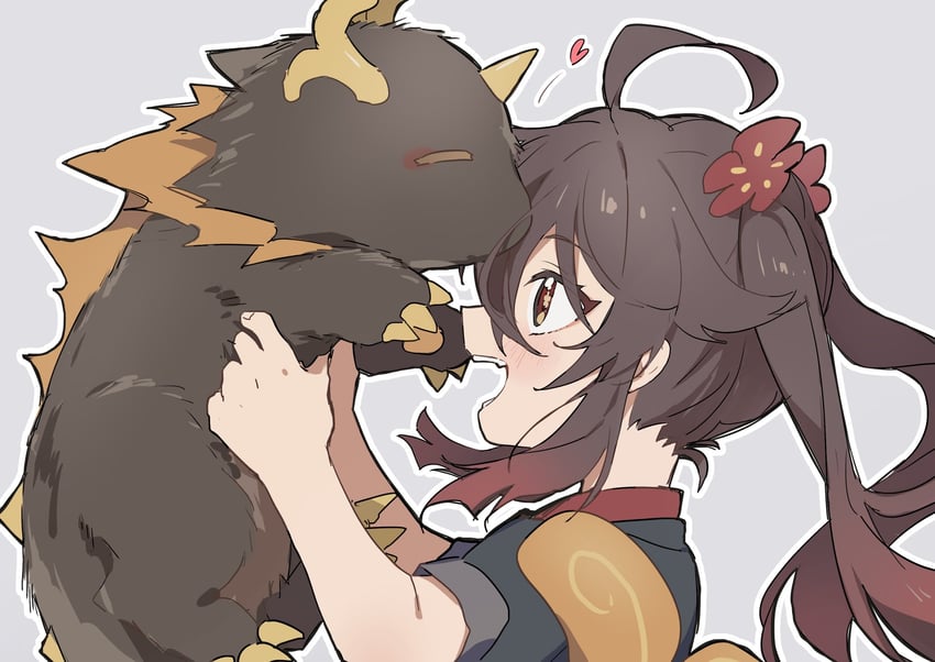 hu tao and rex lapis (genshin impact) drawn by hoshiyui_tsukino