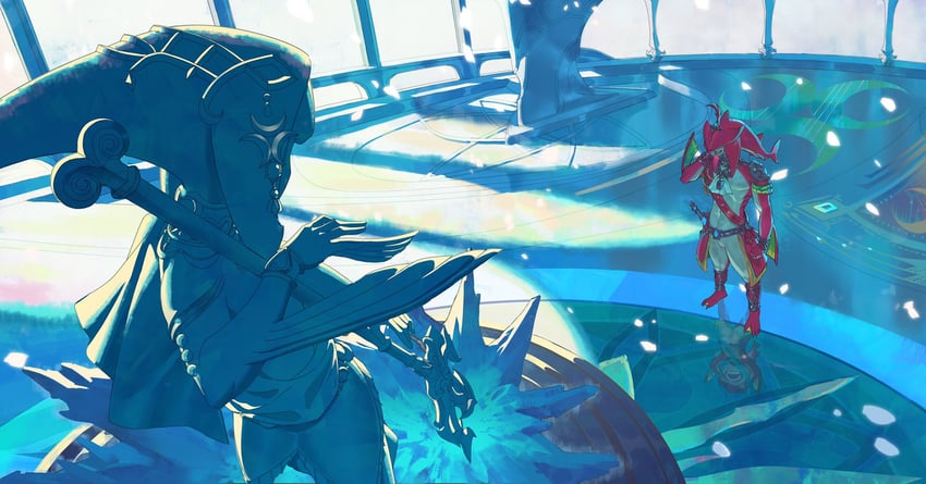 mipha and sidon (the legend of zelda and 1 more) drawn by iketsumi