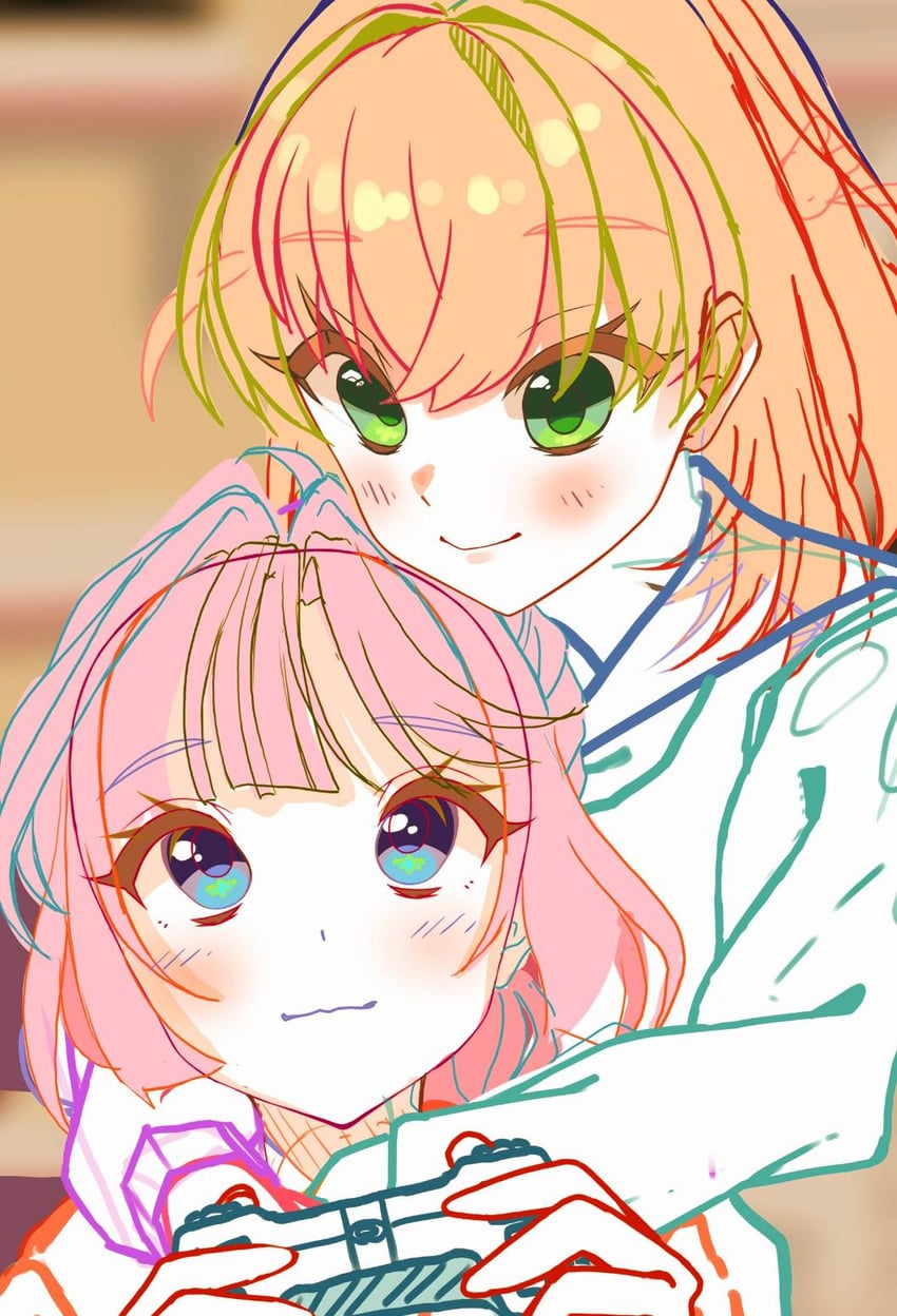 hinoshita kaho and anyoji hime (love live! and 1 more) drawn by mizuki_xinonnn