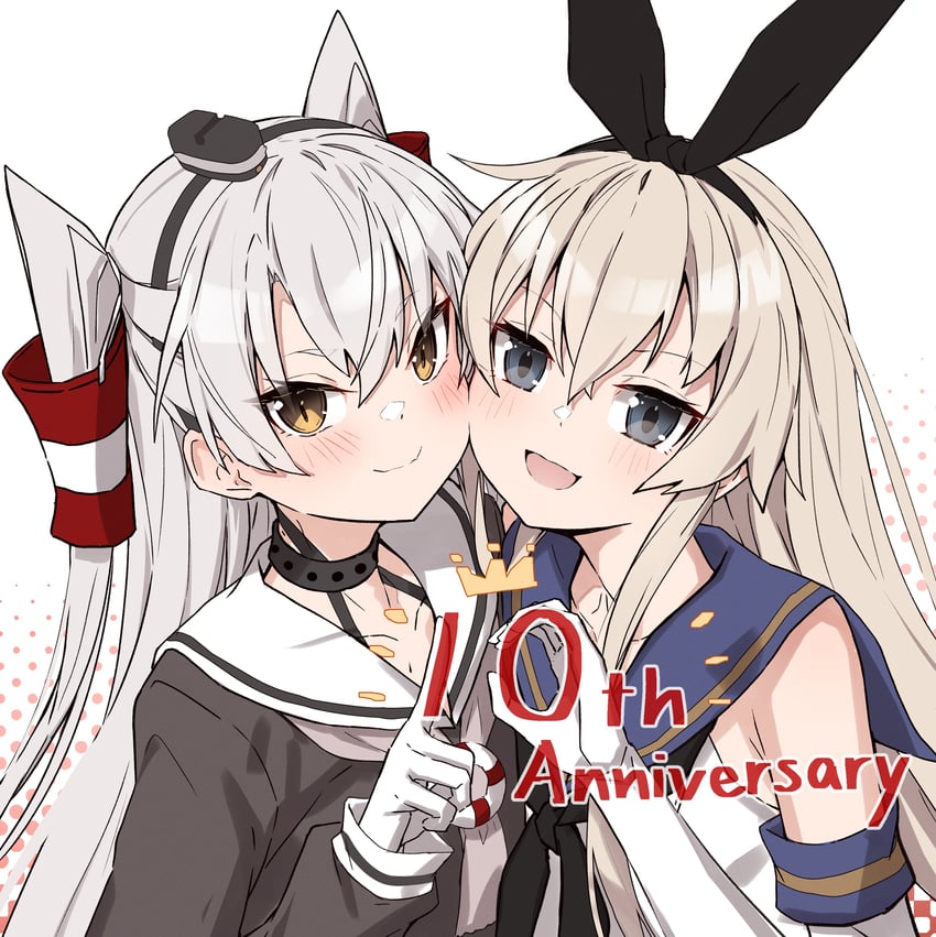 shimakaze and amatsukaze (kantai collection) drawn by takanashi_kei_(hitsujikan)