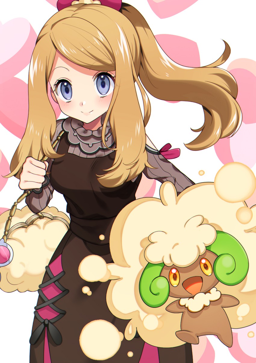 whimsicott and serena (pokemon and 1 more) drawn by yuihico