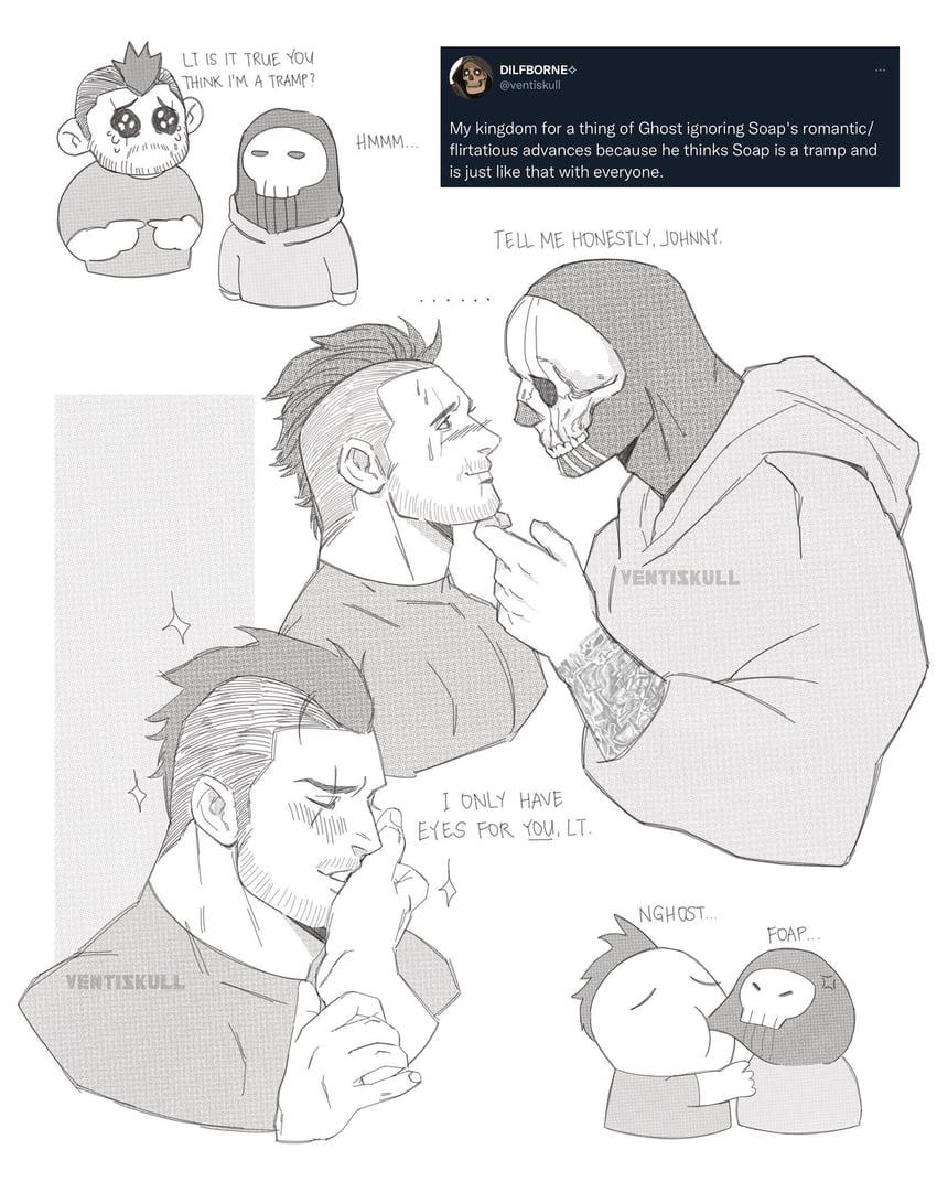 ghost and soap (call of duty and 1 more) drawn by ives_navarro