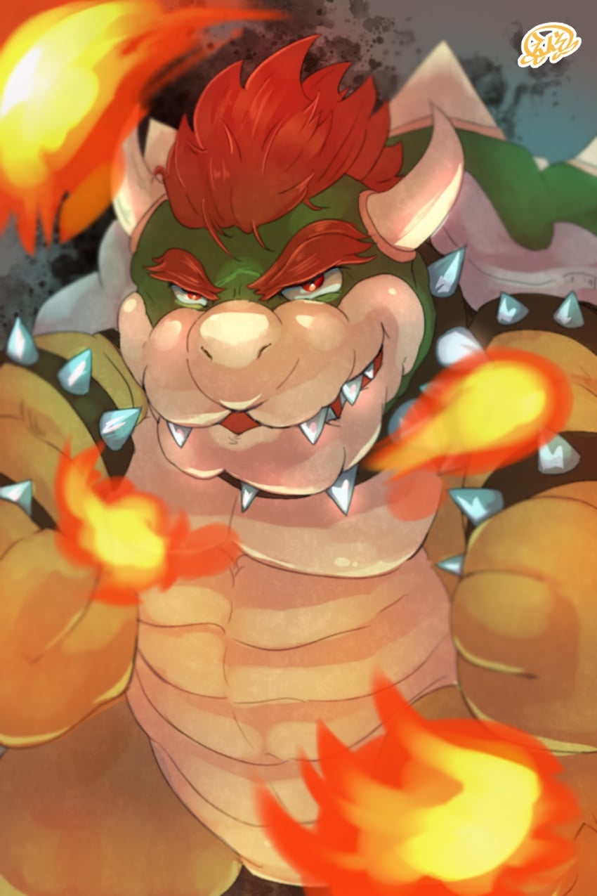 bowser (mario and 1 more) drawn by enso_turtle