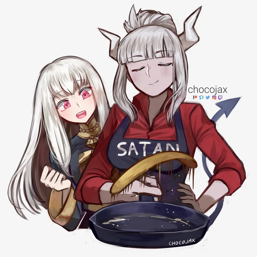 lysithea von ordelia and lucifer (fire emblem and 2 more) drawn by chocojax