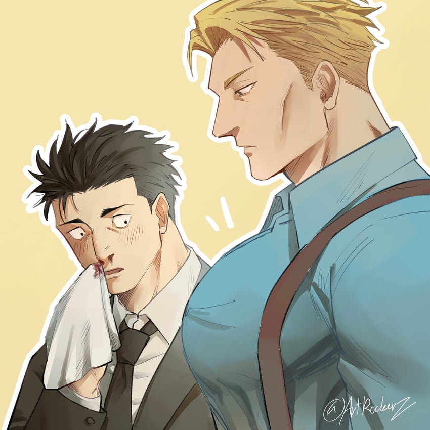 nanami kento and higuruma hiromi (jujutsu kaisen) drawn by artrockerz