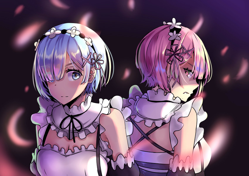 rem and ram (re:zero kara hajimeru isekai seikatsu) drawn by mike.zen