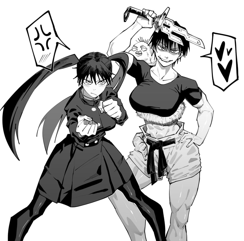 fushiguro megumi and fushiguro touji (jujutsu kaisen) drawn by dingotoad