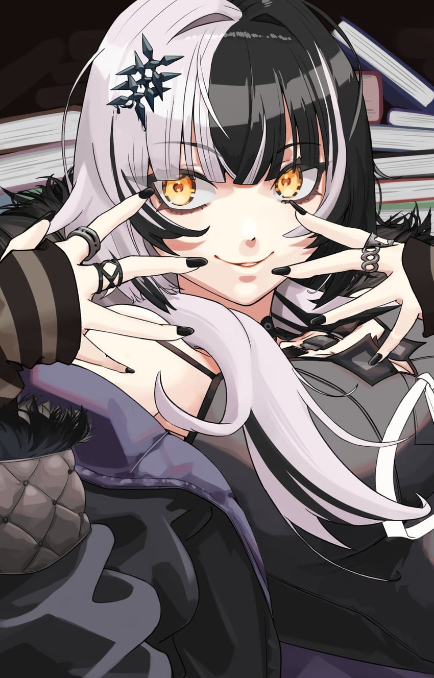 shiori novella (hololive and 1 more) drawn by huemar_tanuki