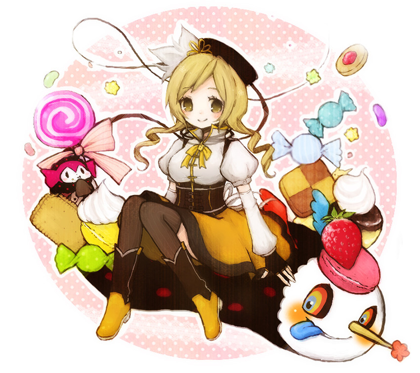tomoe mami and charlotte (mahou shoujo madoka magica) drawn by 1st-mn