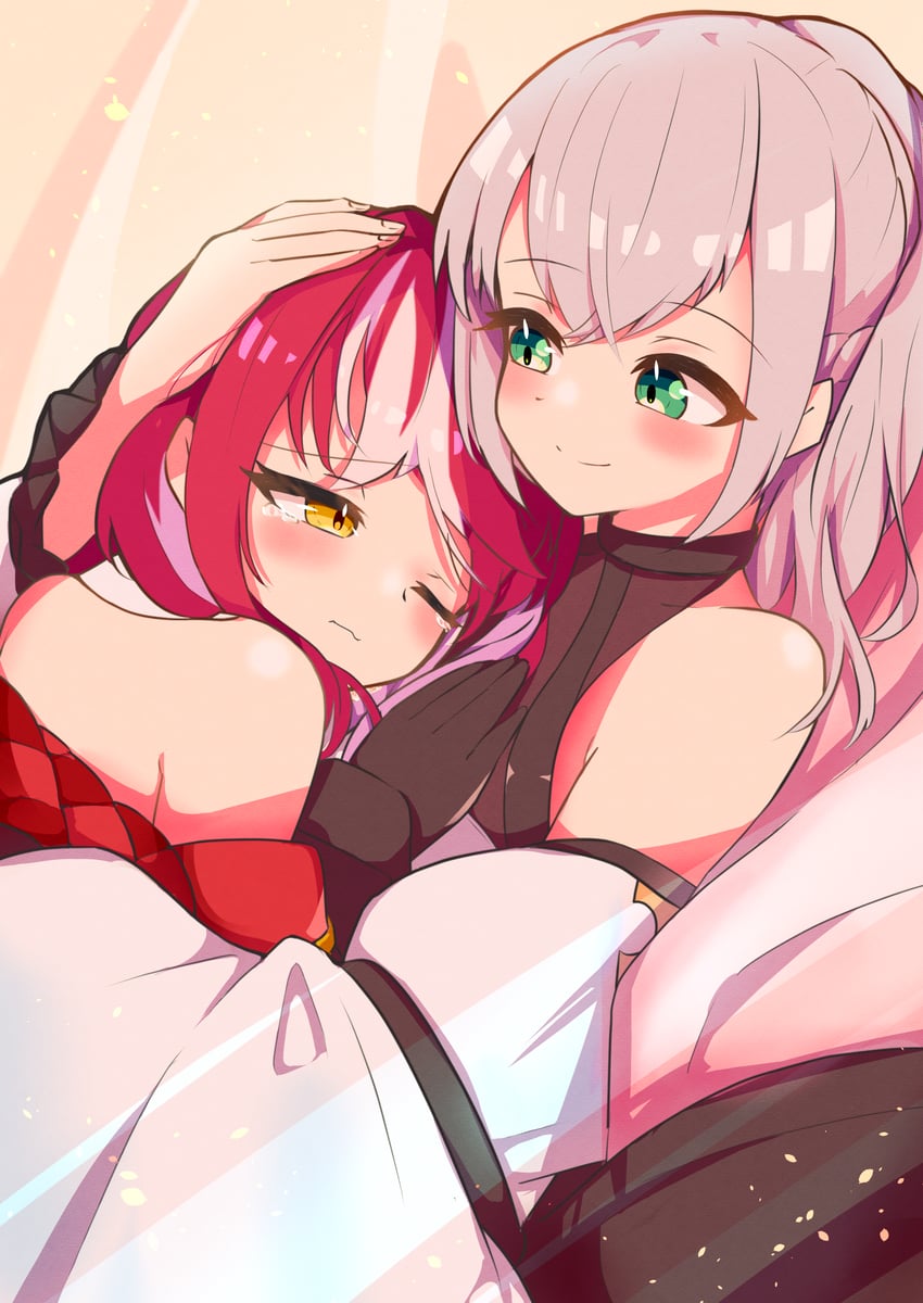 houshou marine and shirogane noel (hololive) drawn by seele_(chanseele0128)
