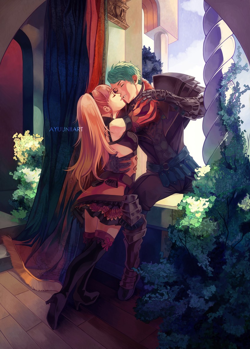 hilda valentine goneril, caspar von bergliez, juliet capulet, and romeo montague (fire emblem and 2 more) drawn by iubworks