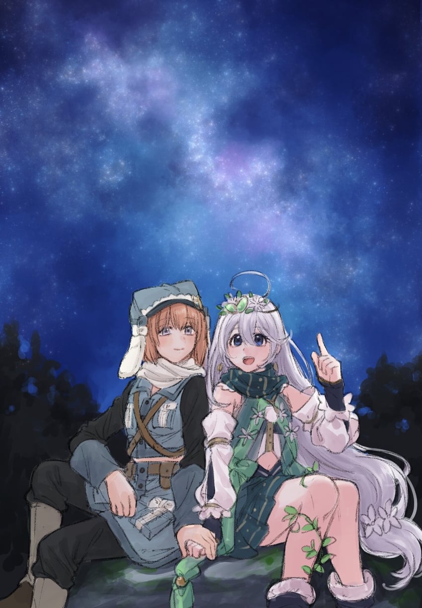 miura asahi and aoba chika (mahou shoujo madoka magica and 1 more) drawn by yukishiro_(hitsuji)