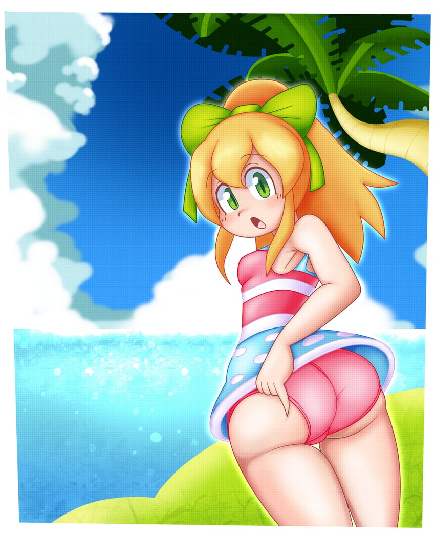 roll (mega man and 2 more) drawn by luigifan222