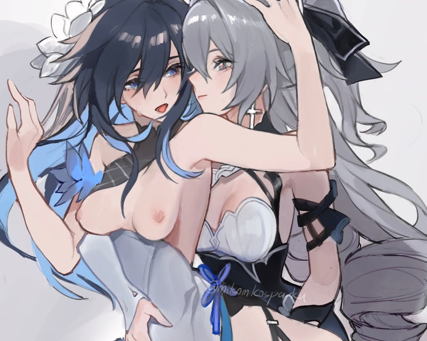 bronya zaychik and seele vollerei (honkai and 1 more) drawn by mie_xing