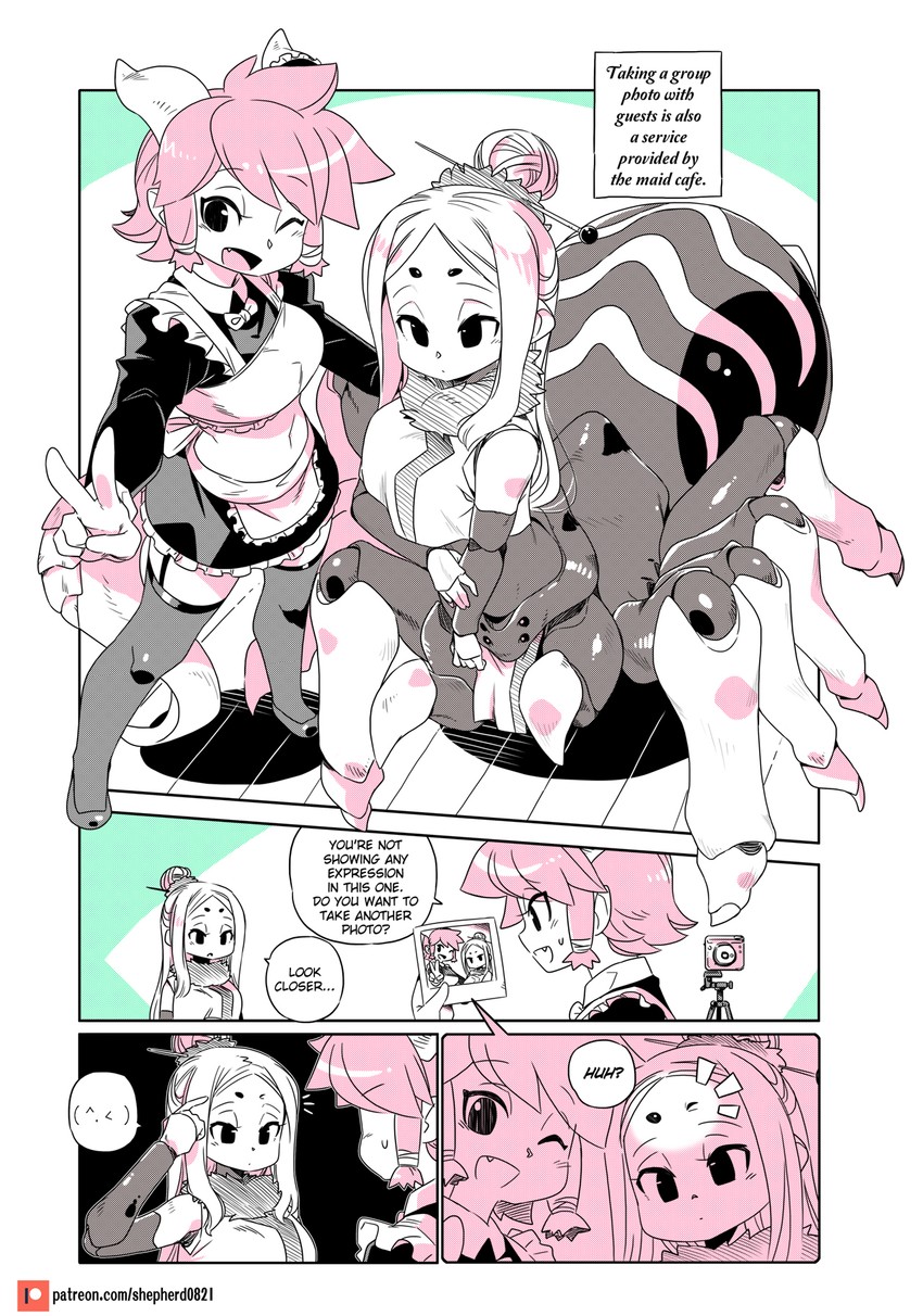 half-dragon maid and jorogumo (modern mogal) drawn by shepherd0821