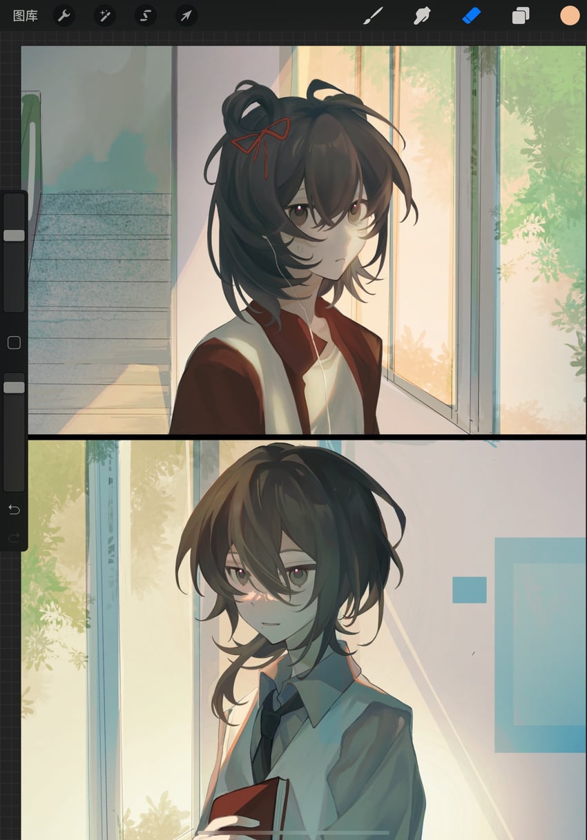 li yuting and mo chengwei (touqi guaitan) drawn by lan_baoshi_shuimu
