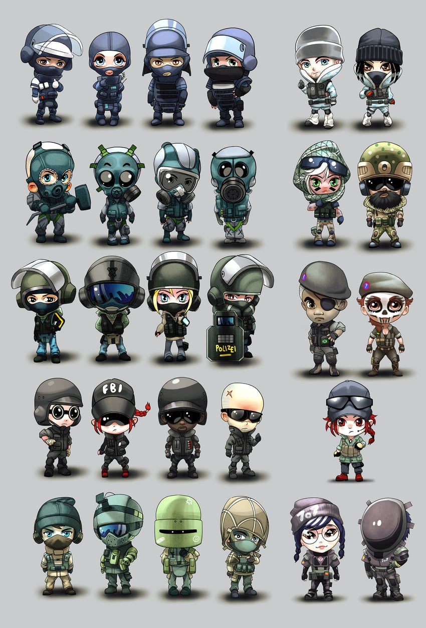 tachanka, ash, glaz, kapkan, doc, and 22 more (rainbow six siege) drawn by arman_akopian