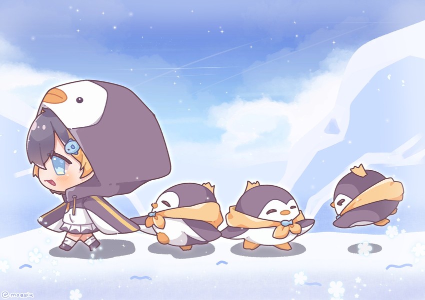 petra gurin and pentomo (nijisanji and 1 more) drawn by mogyiu