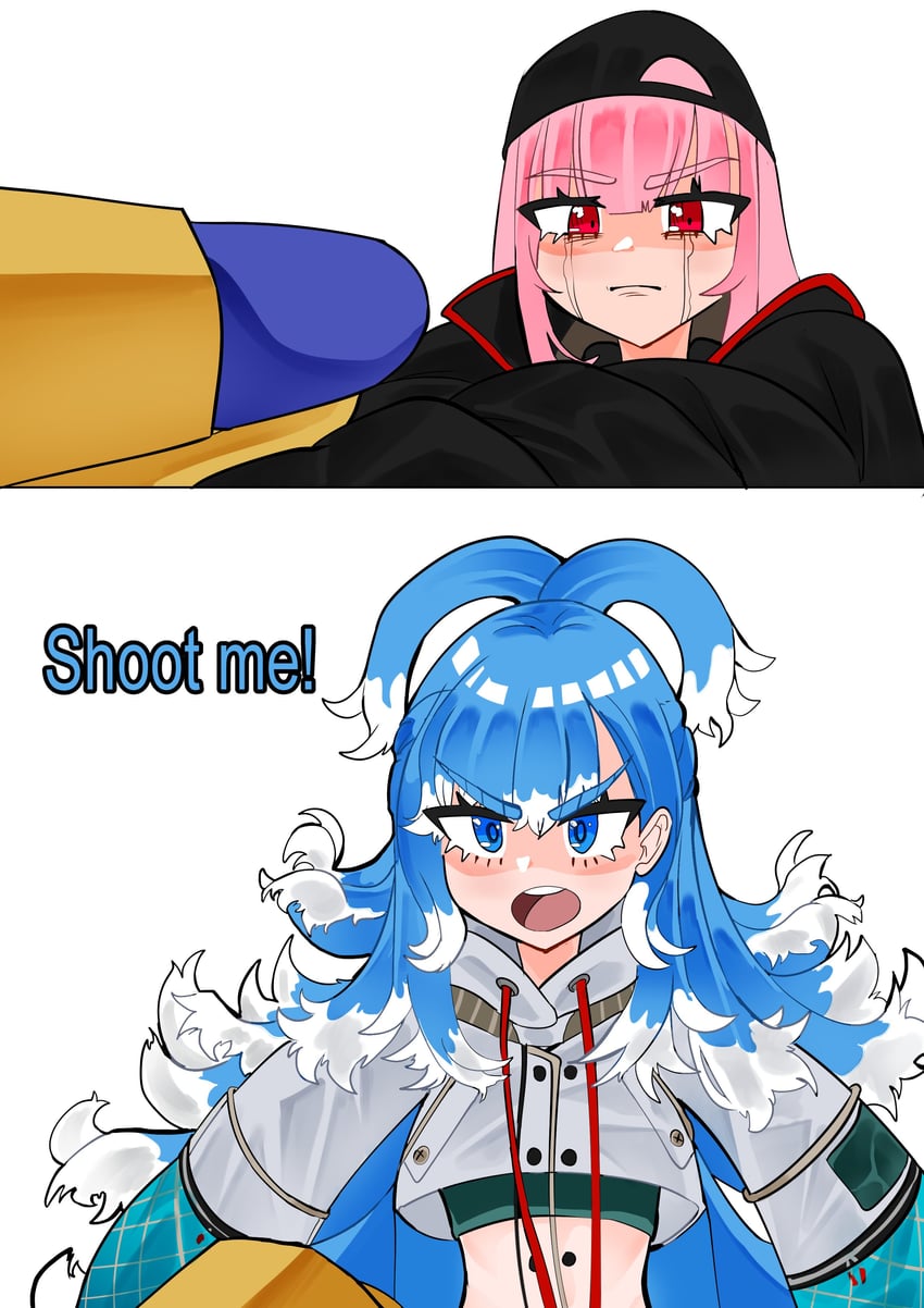 mori calliope and kobo kanaeru (hololive and 2 more) drawn by daaku_(koizumi_arata)