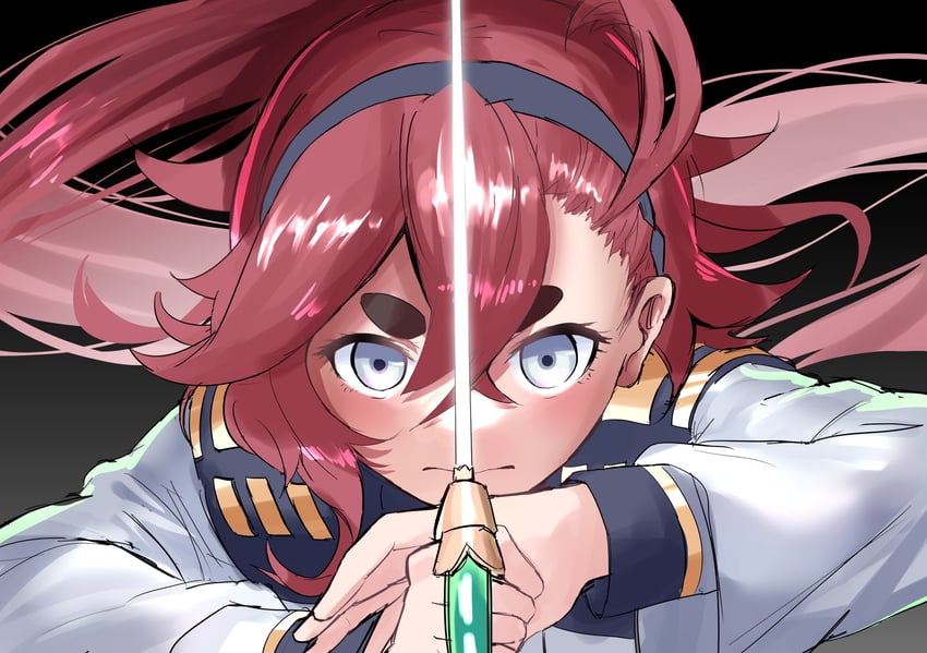 suletta mercury (gundam and 2 more) drawn by makeoshimi