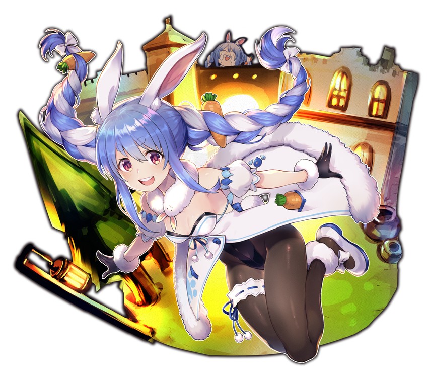 usada pekora and don-chan (hololive) drawn by matsumoto_tomoyohi