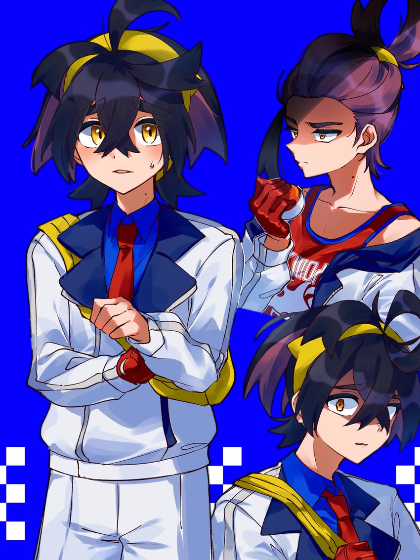 kieran (pokemon and 1 more) drawn by agau_u