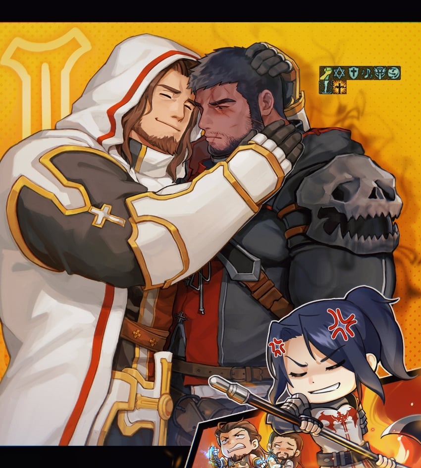 male priest, female priest, avenger, male crusader, and inquisitor (dungeon and fighter) drawn by sdz_(inazuma)