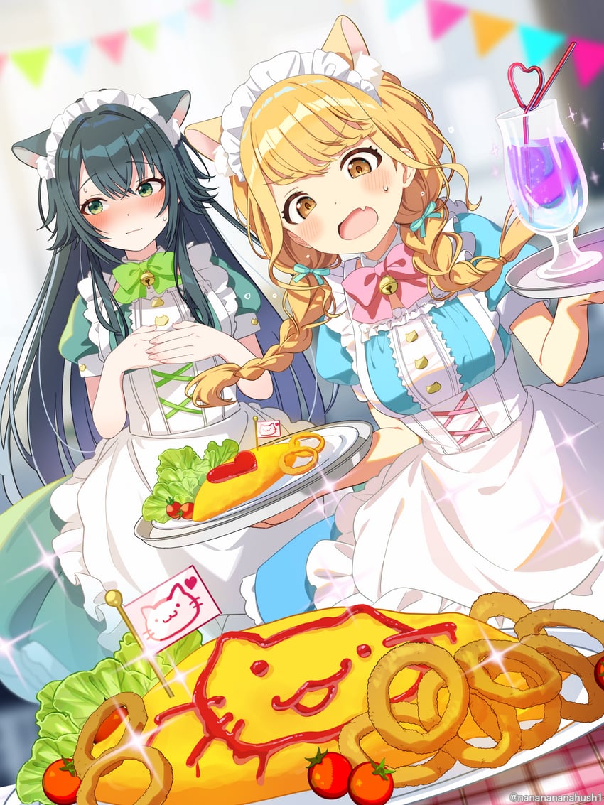 fujita kotone and tsukimura temari (idolmaster and 1 more) drawn by sakuma_shiki