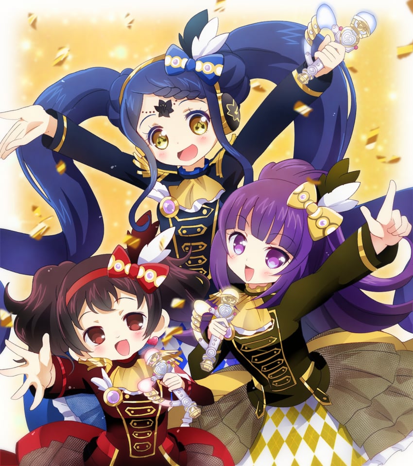 hanazono shuka, garara s leep, and jigoku mimiko (pretty series and 2 more) drawn by nohoshio