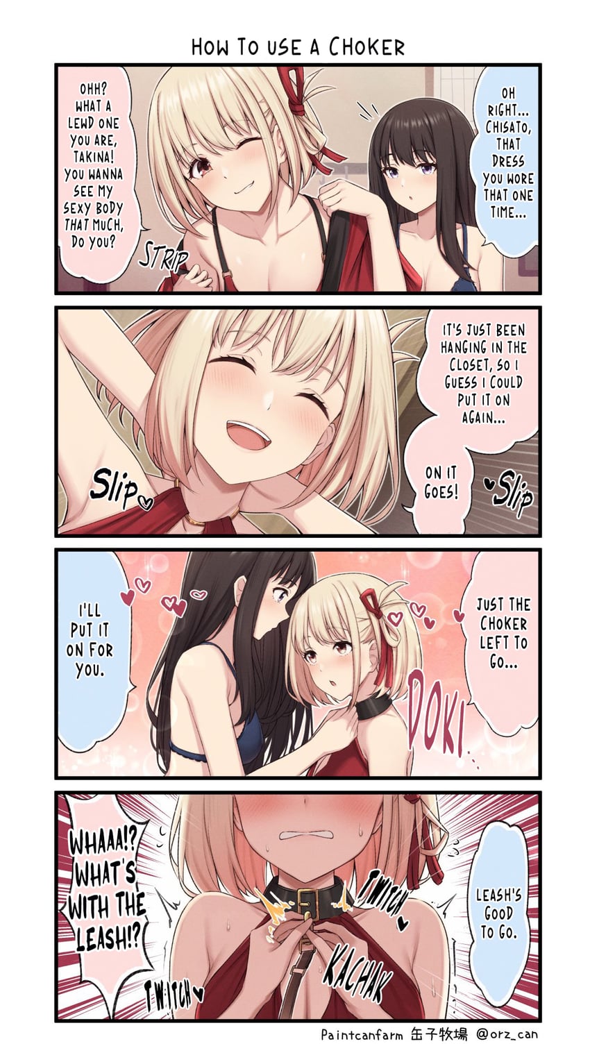 nishikigi chisato and inoue takina (lycoris recoil) drawn by kannko_bokujou