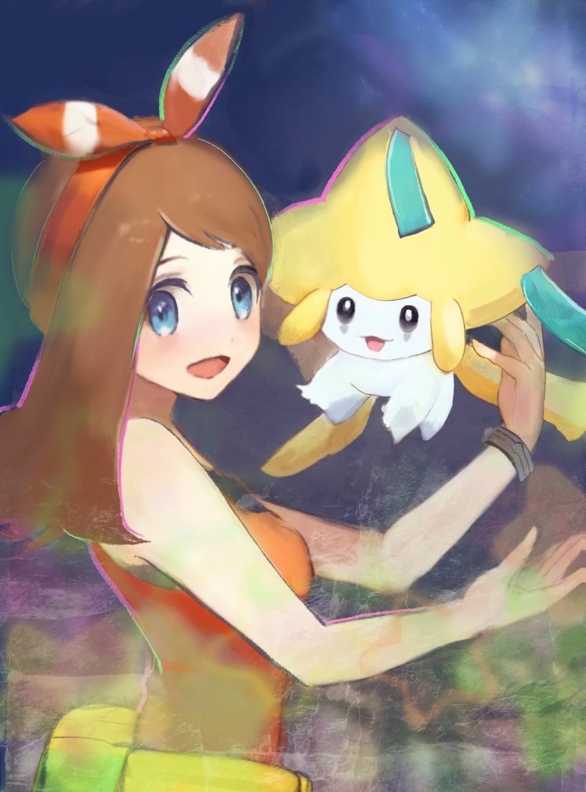 may and jirachi (pokemon and 1 more) drawn by ringosan2329