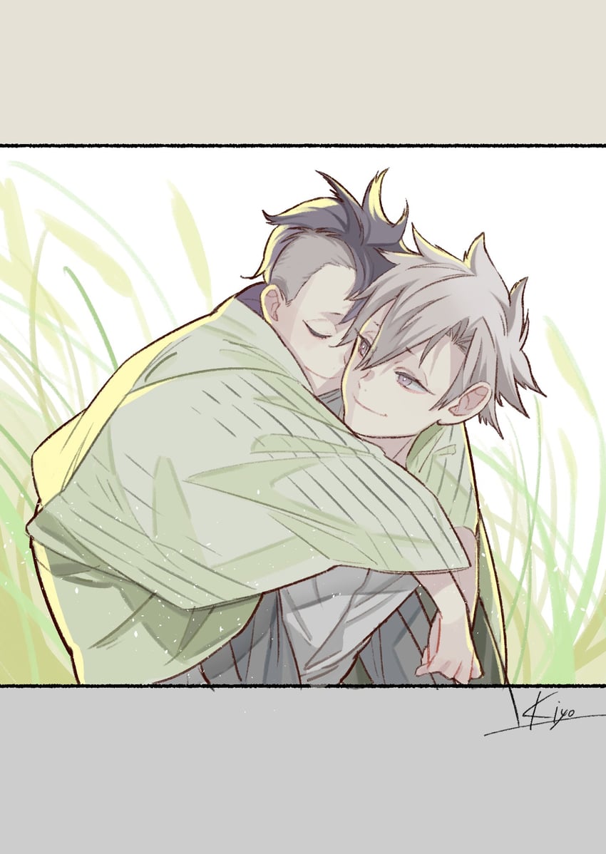shinazugawa sanemi and shinazugawa genya (kimetsu no yaiba) drawn by kiyono_(_kiyotsugu)