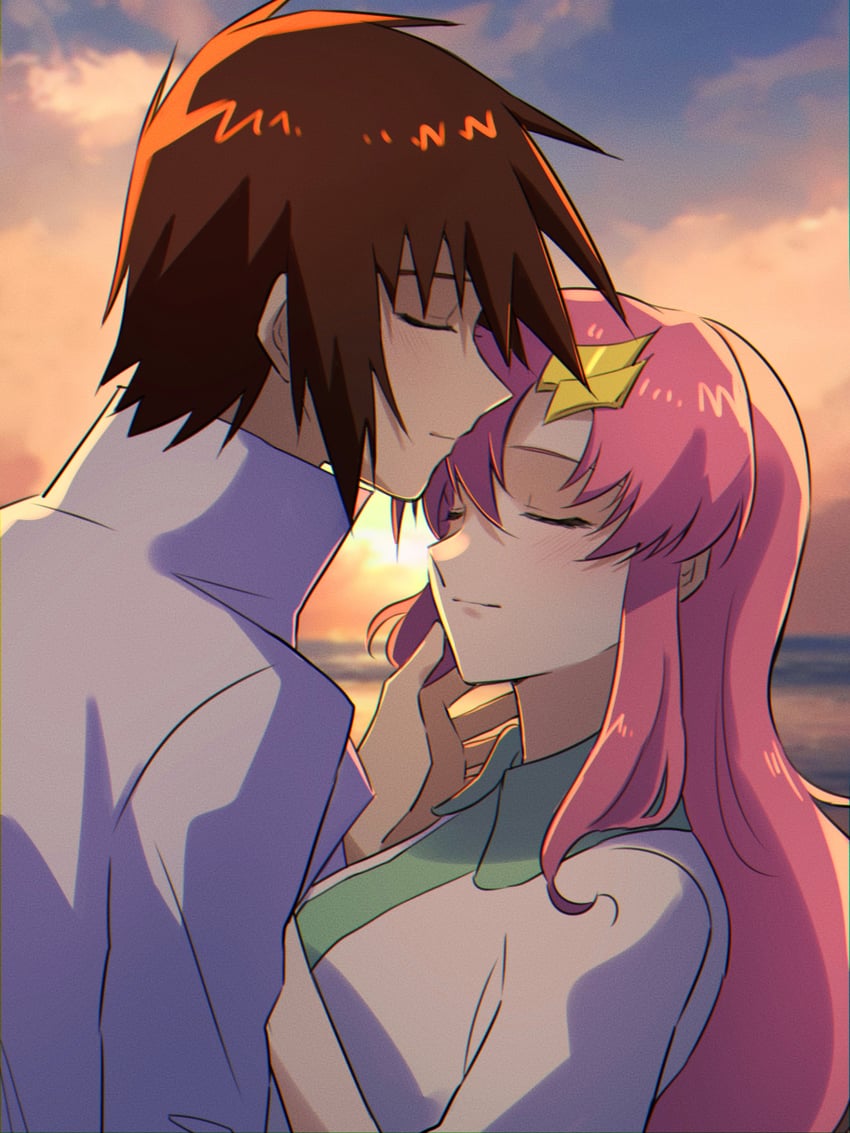 lacus clyne and kira yamato (gundam and 1 more) drawn by rrrisyf