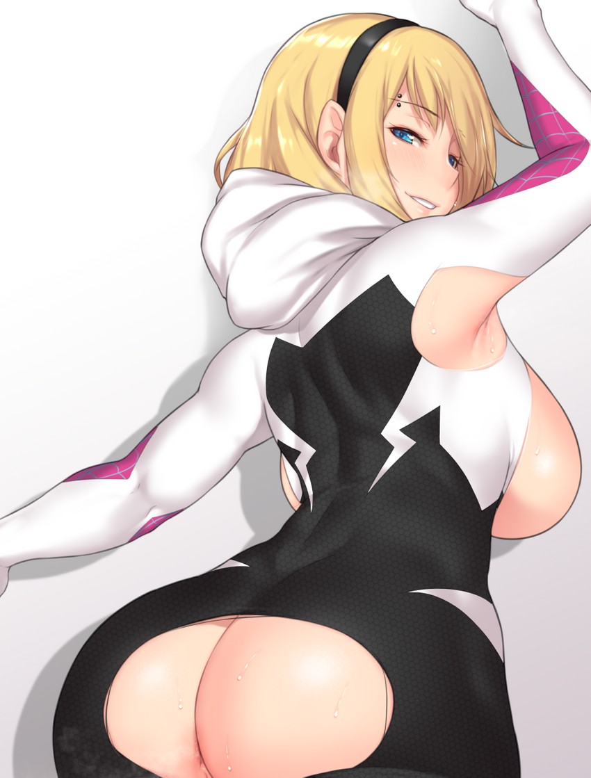 spider-gwen and gwen stacy (marvel and 3 more) drawn by aster_crowley