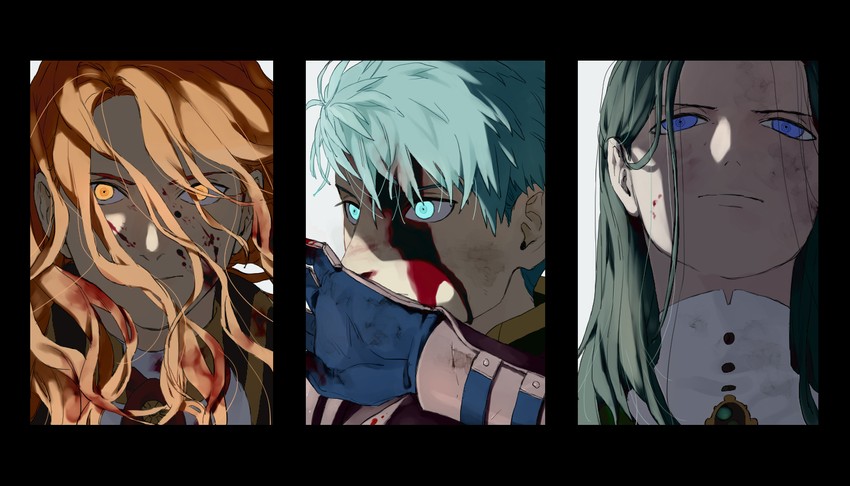 ferdinand von aegir, linhardt von hevring, and caspar von bergliez (fire emblem and 1 more) drawn by 91007