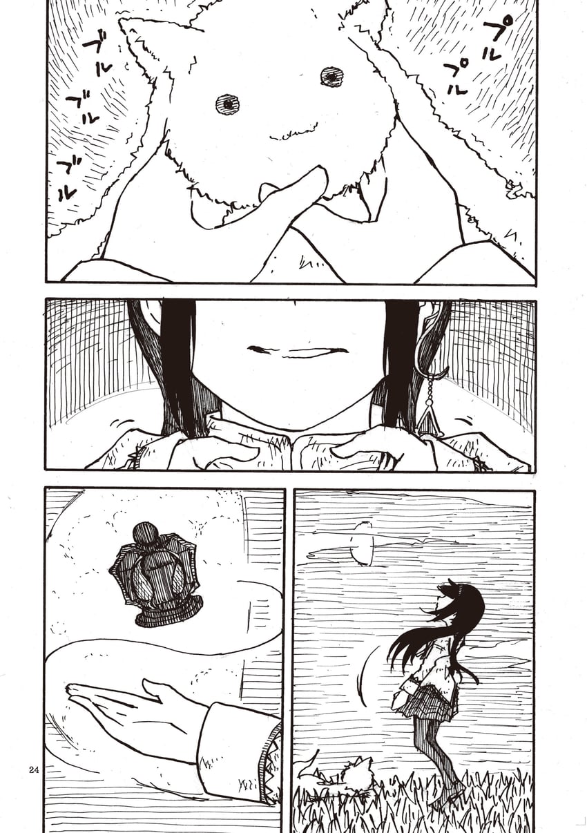 akemi homura and kyubey (mahou shoujo madoka magica and 1 more) drawn by python_octopus