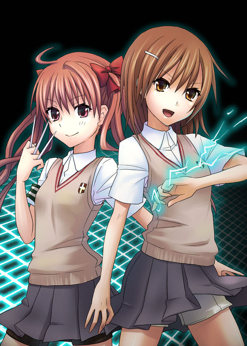misaka mikoto and shirai kuroko (toaru majutsu no index and 1 more) drawn by yuu_(derodero)