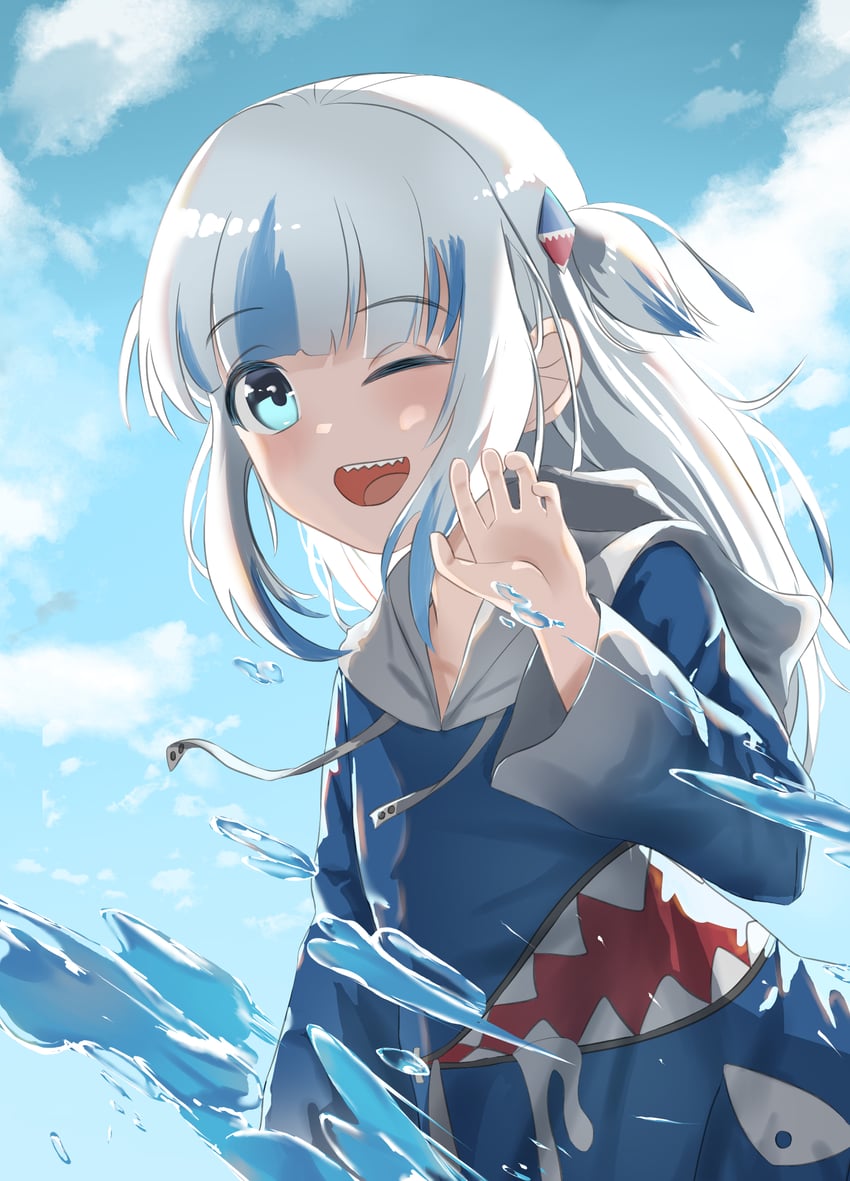 gawr gura (hololive and 1 more) drawn by user_ndhd8344
