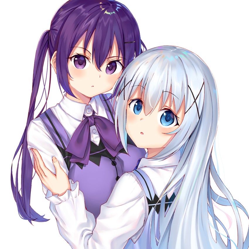 kafuu chino and tedeza rize (gochuumon wa usagi desu ka?) drawn by enokinoko1010