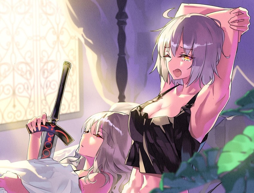 artoria pendragon, jeanne d'arc alter, and saber alter (fate and 1 more) drawn by tsurukame