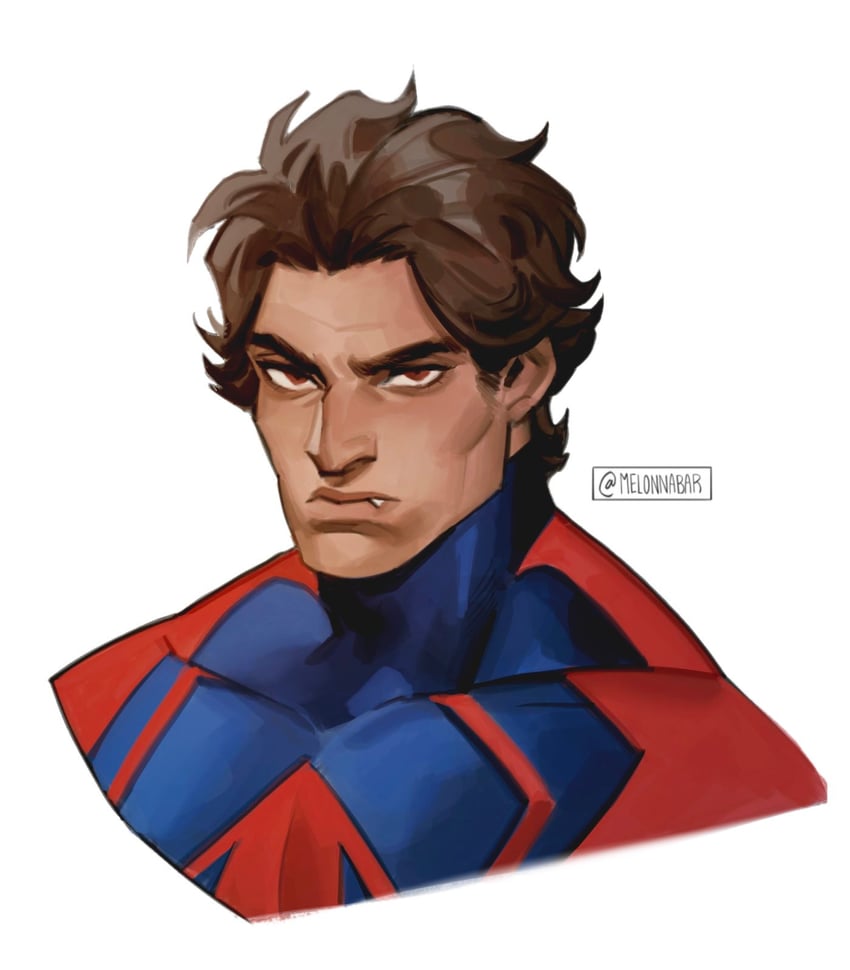 miguel o'hara and spider-man (marvel and 3 more) drawn by melonnabar