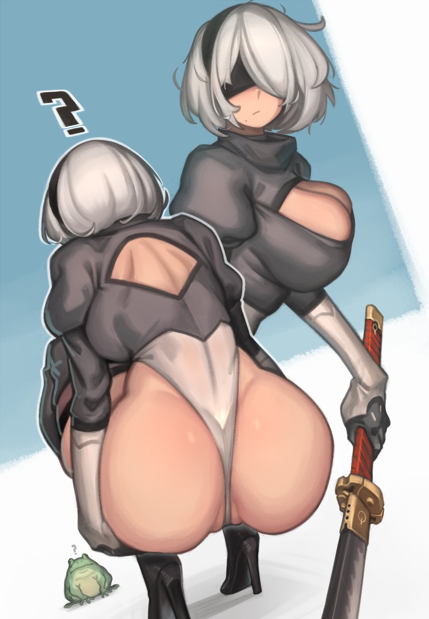 2b (nier and 1 more) drawn by kelvin_hiu