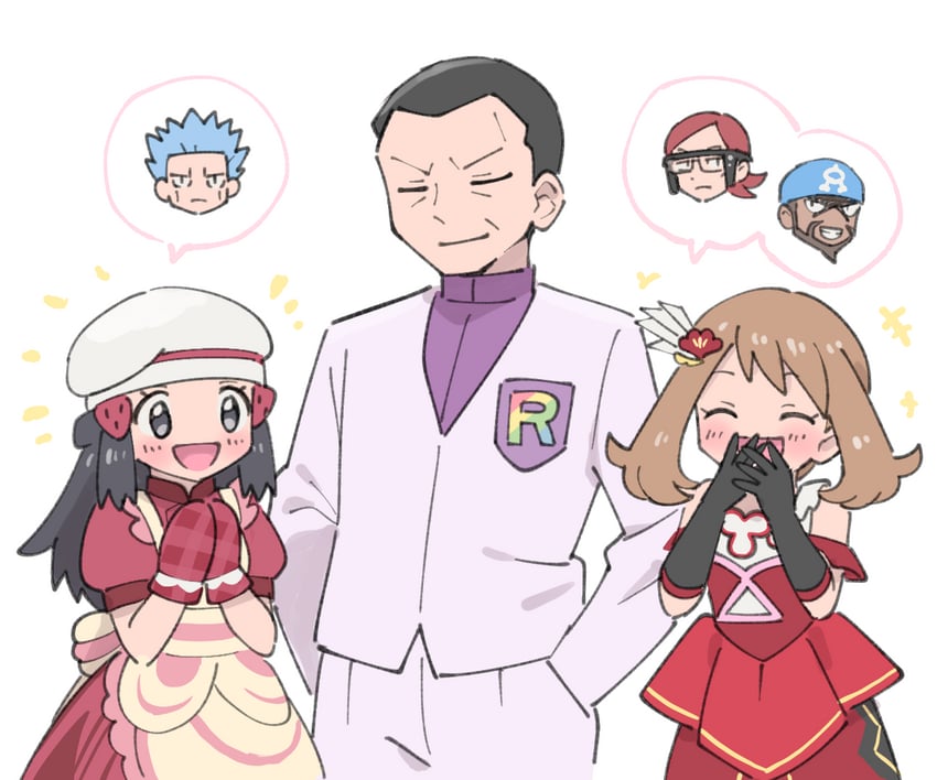 archie, giovanni, maxie, cyrus, dawn, and 1 more (pokemon and 3 more) drawn by pumpkinpan