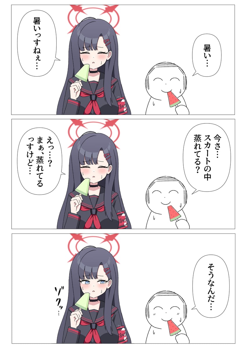 sensei, doodle sensei, and ichika (blue archive) drawn by ikurage_(namakurage_13)