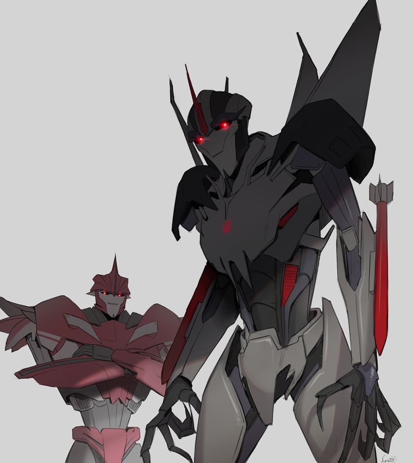 starscream and knockout (transformers and 1 more) drawn by sun_stark